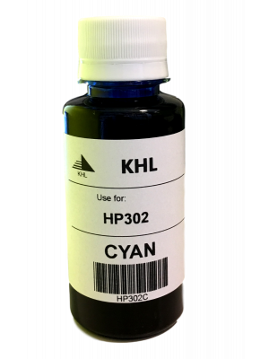 HP 302 kit de recharge cyan 100ml (KHL marque) HP302XLC100-KHL