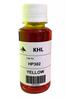 HP 302 kit de recharche 100ml jaune (KHL marque) HP302XLY100-KHL