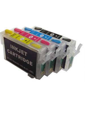 Cartouches rechargeables pour Epson T0711-T0714 avec auto reset puces (4pc) 6000